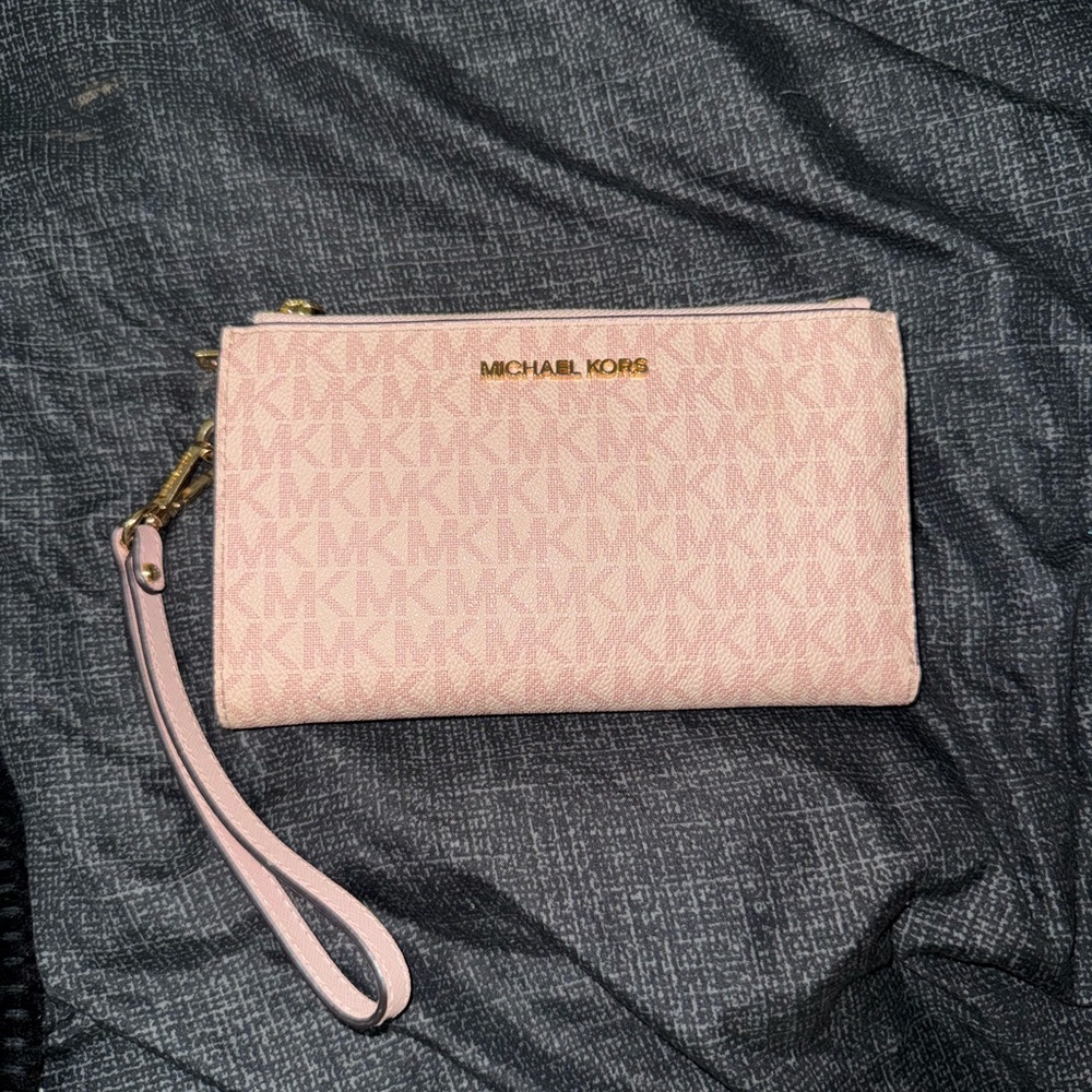 Michael Kors Blush Monogram Wristlet